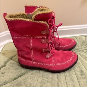 Girls Timberland Pink Suede Boots
